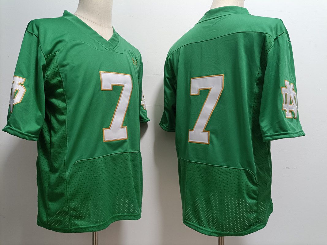 Men Norte Dame Fighting Irish #7 No Name Green Elite 2025 NCAA Jersey->ncaa teams->NCAA Jersey
